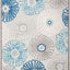 Alfombra exterior lavable 4x6ft gris y azul CBN801F