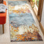 Alfombra pasillo 2'3"x6' azul moderna no pelusa
