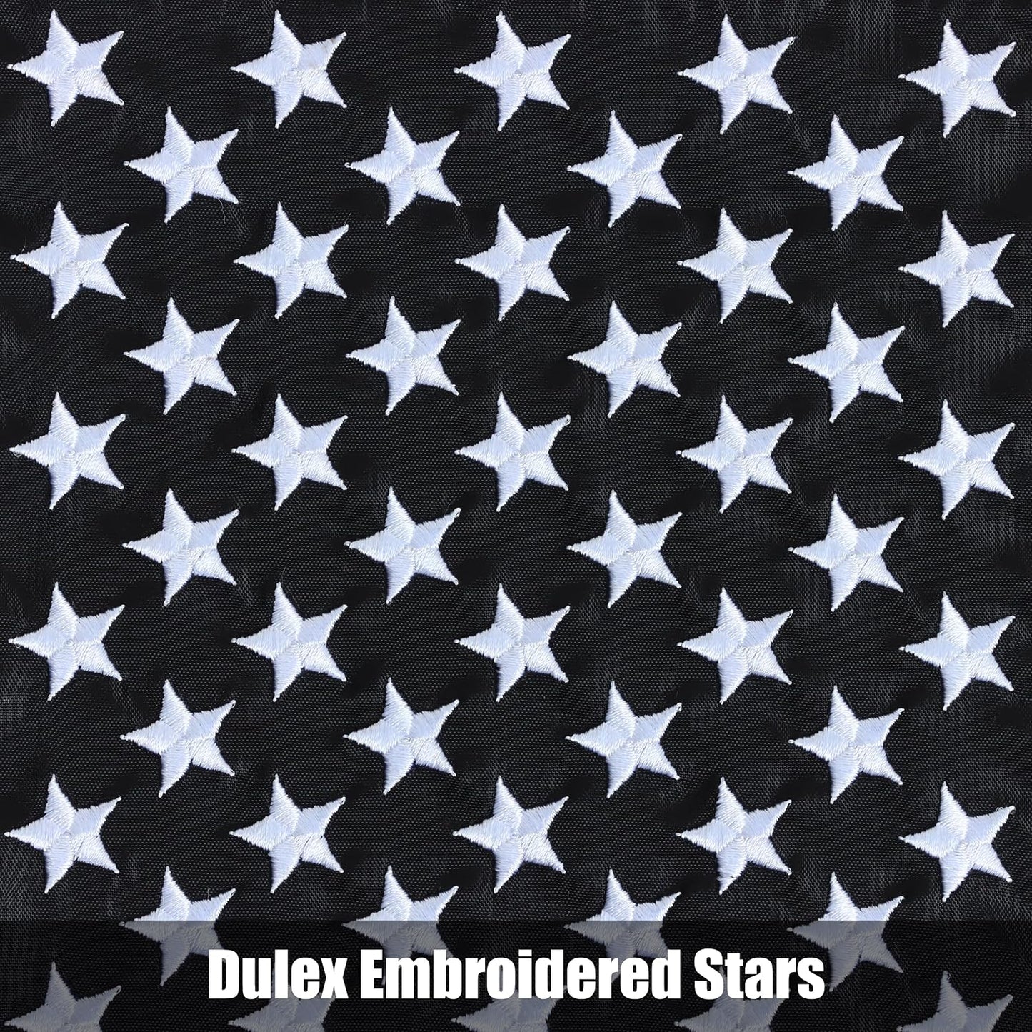 Bandera jardín azul fina bordada 12x18pulg con estrellas y rayas
