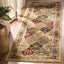 Alfombra pasillo 2'3"x6' diseño oriental multicolor beige
