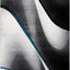 Alfombra decorativa 2'3"x4' gris y azul diseño moderno