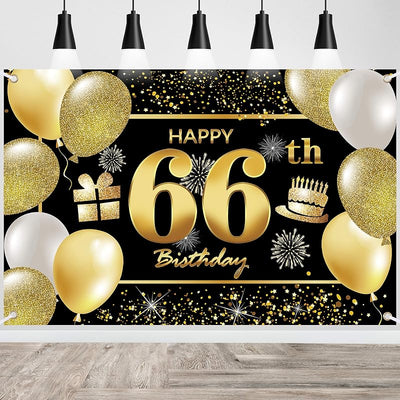 Cartel feliz cumpleaños 66 para hombres