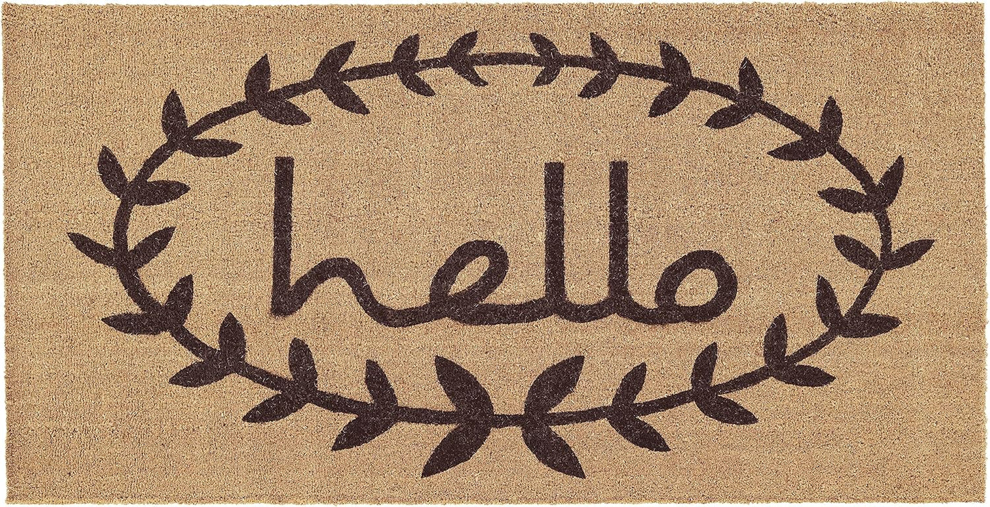 Felpudo Calico Hello 30x48" natural/negro