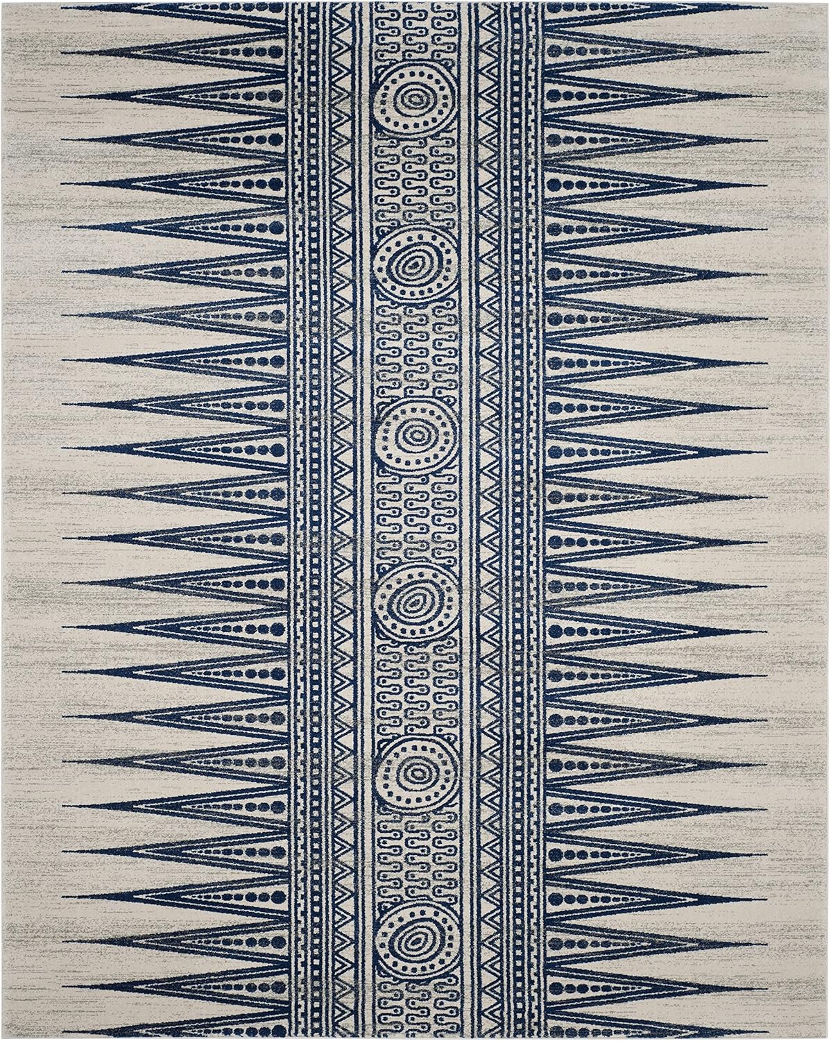 Tapete Bohemio Evk226 Polipropileno Azul