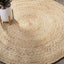 Alfombra yute trenzada 4ft geométrica sala cocina