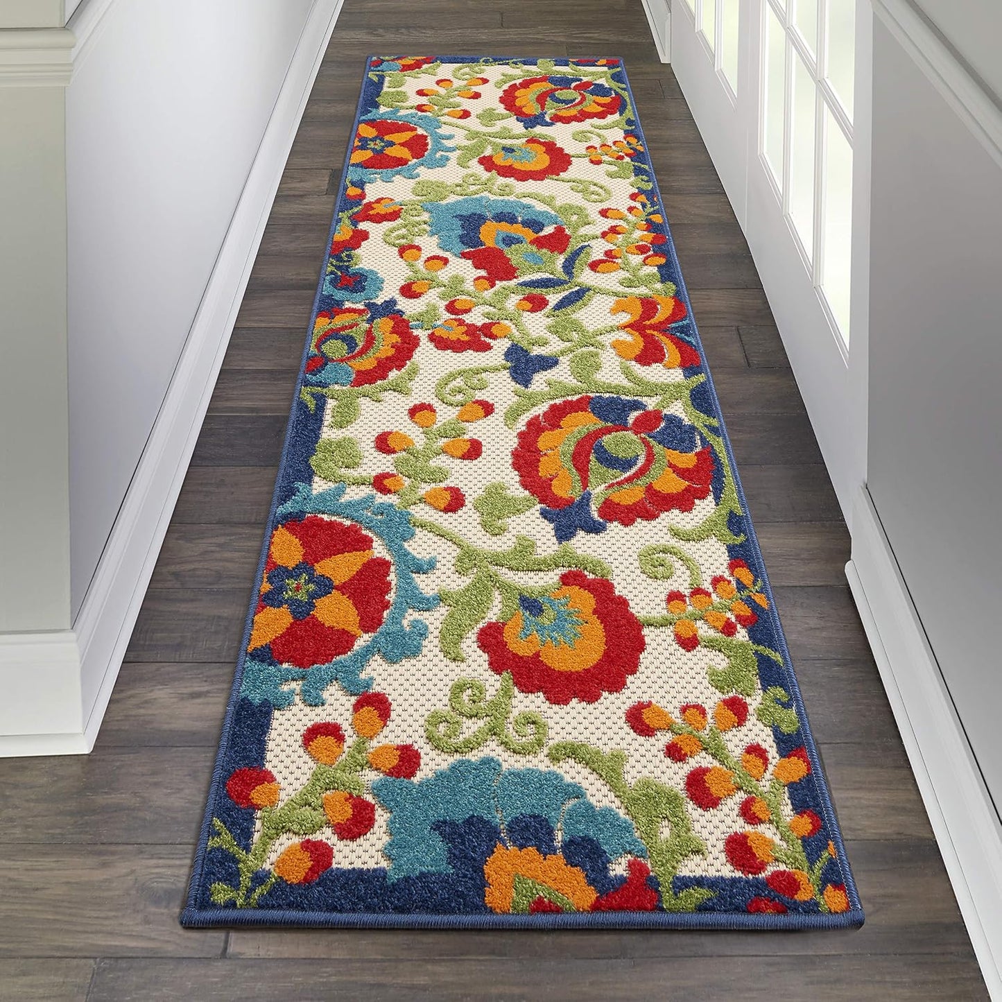 Tapete 2x6ft multicolor interior exterior fácil limpieza