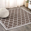 Alfombra cuadrada enrejado marroquí 4x4ft color espresso
