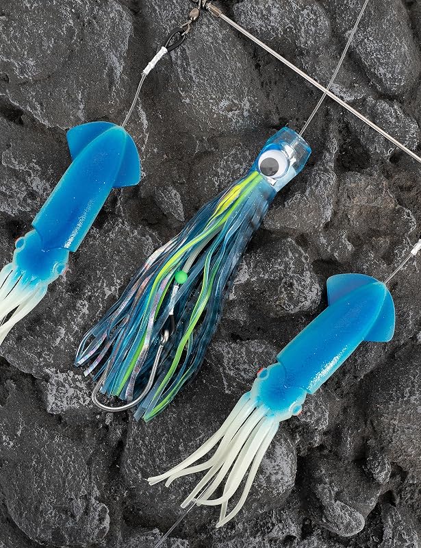 Barra spreader pesca 18/36pulg con calamares 6/9pulg