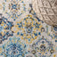 Alfombra bohemia enrejada azul 2x8" sala cocina