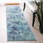 Alfombra Pasillo 2'2x8' Turquesa Abstracto Boho