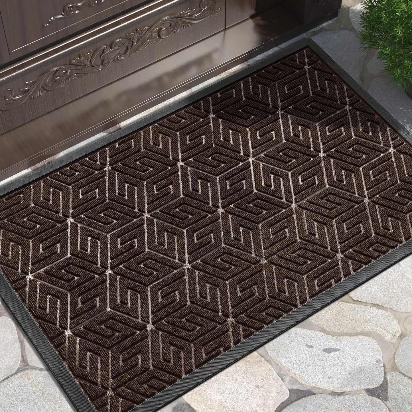 Felpudo entrada exterior 29.5x17pulg antiderrap impermeable