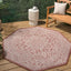 Alfombra octagonal 8ft texturizada rojo/taupe