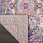 Alfombra gris claro/rosa 2x7ft para dormitorio y sala