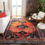 Alfombra sala 8x10pulg naranja diseño persa tradicional