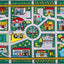 Alfombra antiderrap para niños 5x7ft color verde