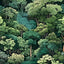 Papel pintado botánico autoadhesivo impermeable 17.5x393.7