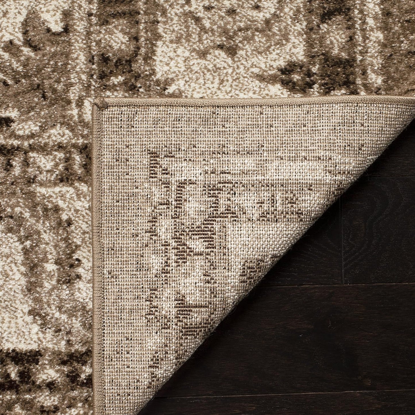 Alfombra cuadrada 3ft gris pardo diseño persa sala dormitorio