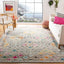 Alfombra área 9x12ft diseño bohemio gris amarillo no pelusa