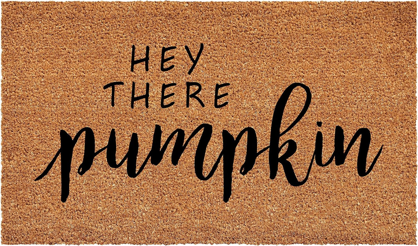 Felpudo Hey There Pumpkin 17x29pulg Marrón/Negro