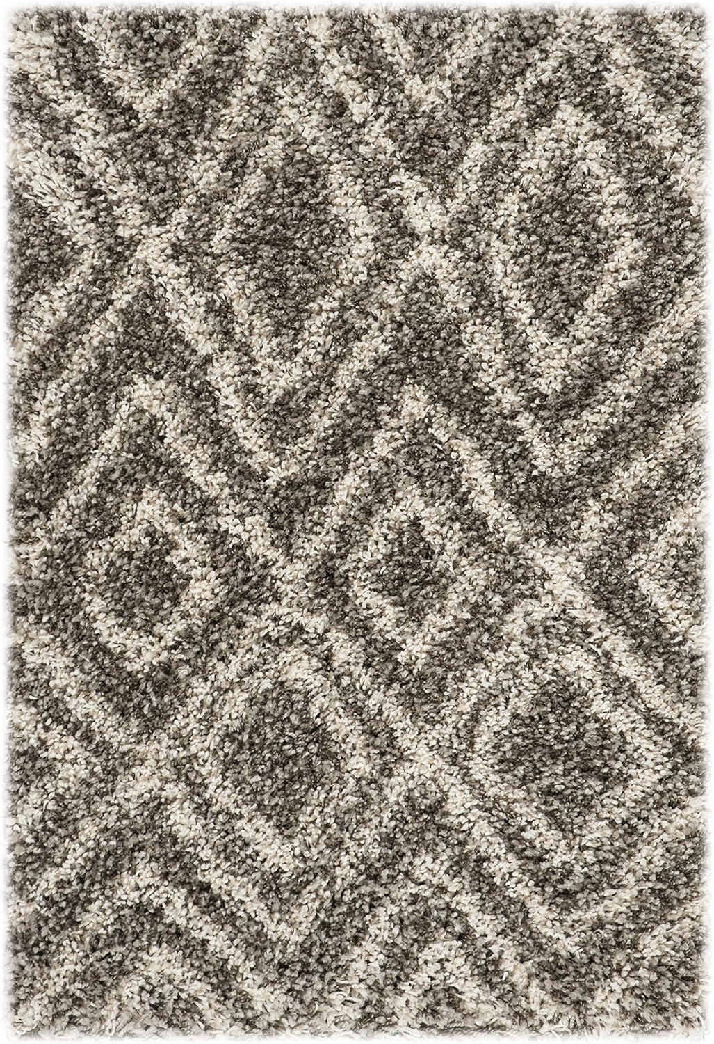 Alfombra felpa 2x3" gris marfil