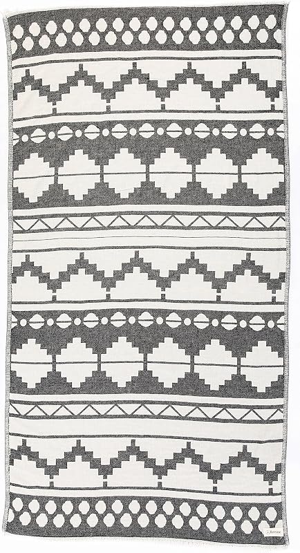 Toalla turca doble capa 100% algodón 37x70pulg color negro