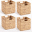 Cestas mimbre 10.5x10.5" plegables set 4