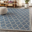 Alfombra marroquí enrejada 5x8ft azul marino/gris trébol
