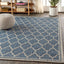 Alfombra marroquí enrejada 3x5ft azul marino/gris