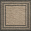 Alfombra lavable exterior 1.6x1.6m color natural y negro