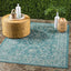 Alfombra exterior lavable Courtyard 2.7x5pies Turquesa