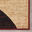 Alfombra geométrica moderna roja 5'3x7'3
