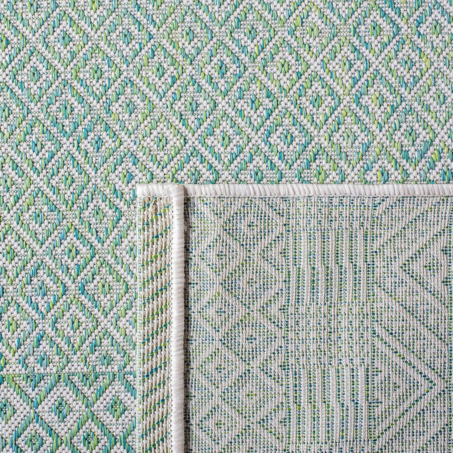 Tapete decorativo impermeable 2x3ft7" color marfil/verde