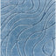 Alfombra área 8x12ft 1.2" grosor azul claro y azul